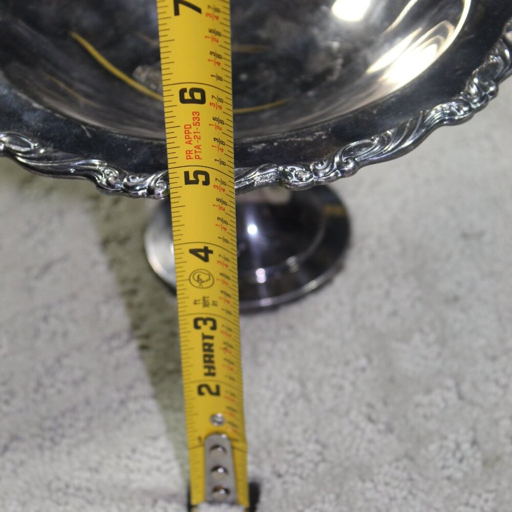 Vintage Oneida Silverplate Georgian Scroll Compote Pedestal